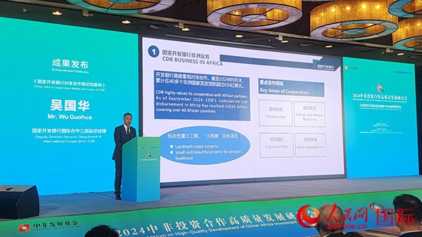 《國家開發(fā)銀行對非合作模式和案例》發(fā)布。人民網(wǎng)記者 萬宇攝